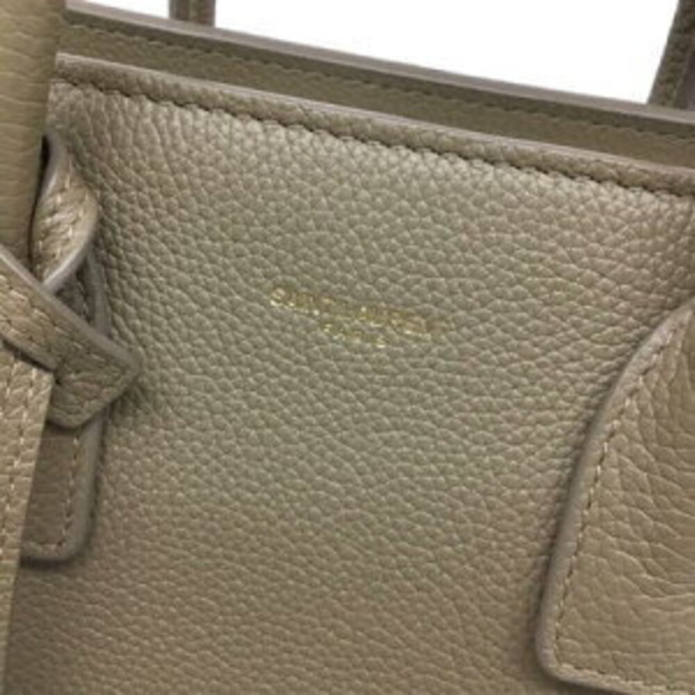 SAINT LAURENT Sac de Jour Soft Baby Leather Greige Gray Bag - Picture 5 of 9